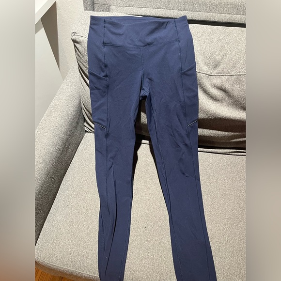 Navy Blue Speed Up Lulu Leggings - Picture 1 of 2